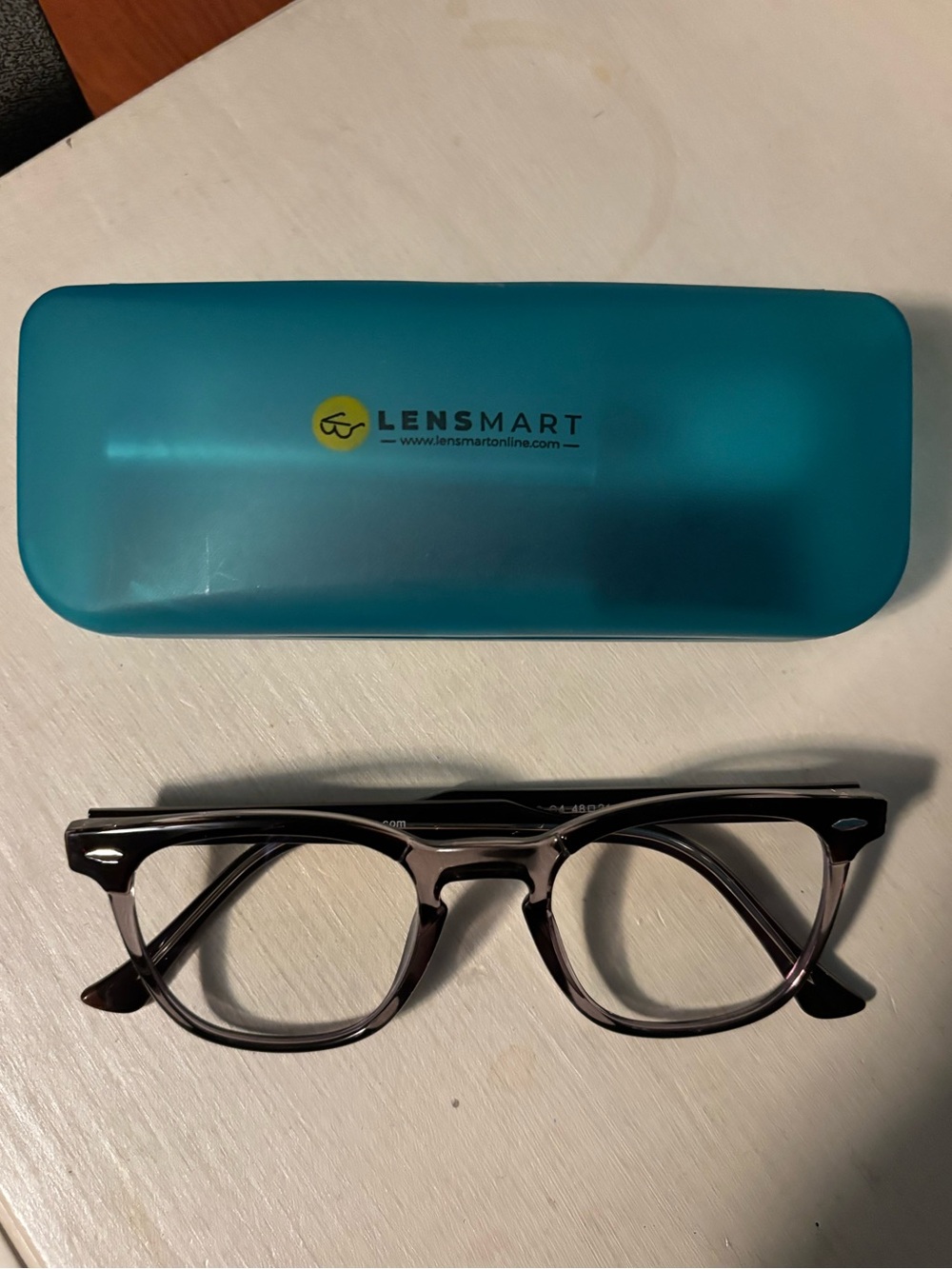 Black/smoky grey Lensmart frames